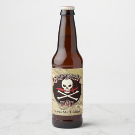 Etiqueta Para Botella De Cerveza Capitán Papá - Aceptado por lo profundo