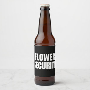 Etiqueta Para Botella De Cerveza Cargador del anillo de seguridad de las flores