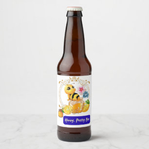 Etiqueta Para Botella De Cerveza Cariño, Bonito Bee