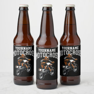 Etiqueta Para Botella De Cerveza Carreras personalizada de moto-cruz sucia para cic