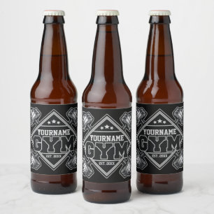 Etiqueta Para Botella De Cerveza Casa de Crossfit de Levantamiento de Pesas Persona