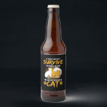 Etiqueta Para Botella De Cerveza Cat Lover A Man With Beer And Cat<br><div class="desc">Cat Lover A Man With Beer And Cat</div>