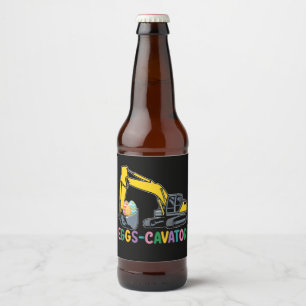 Etiqueta Para Botella De Cerveza Cavador de huevos Excavadora de Huevos de Pascua