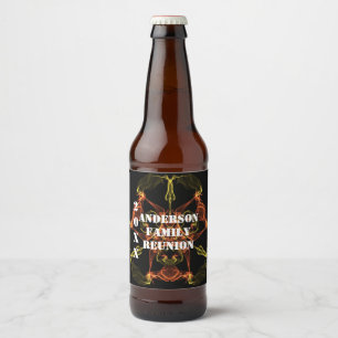 Etiqueta Para Botella De Cerveza Celebración de Reunión Familiar Brillante Evento C