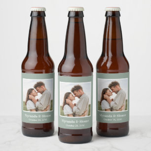 Etiqueta Para Botella De Cerveza Cena de Ensayo de Fotos con Eucalipto