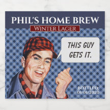 Cerveza casera de Phil - cuadros azules