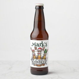 Etiqueta Para Botella De Cerveza Cerveza de Navidad Personalizada