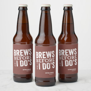 Etiqueta Para Botella De Cerveza Cervezas antes de la boda personalizada en rojo la