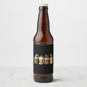 Etiqueta Para Botella De Cerveza Cervezas Navideñas Divertidas Santa Amante de la C