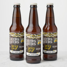 Cheers and Beers to 57 Years Rustic Birthday