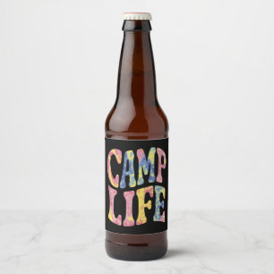 Etiqueta Para Botella De Cerveza Chicas de verano de camping Vida de campamento Tie