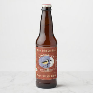 Etiqueta Para Botella De Cerveza Chickadee Birch Beer