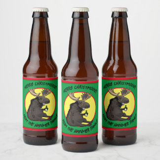 Etiqueta Para Botella De Cerveza Chistmas Moose Bottle Labels