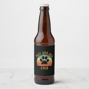 Etiqueta Para Botella De Cerveza Citas de abuelo Mejor papá de perro jamás