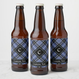 Etiqueta Para Botella De Cerveza Clan Clark Tartan