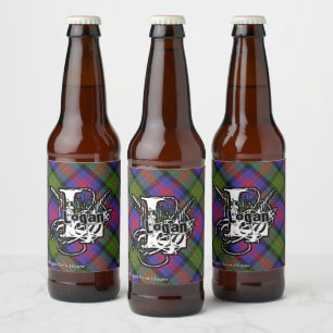 Etiqueta Para Botella De Cerveza Clan Logan Tartan Monograma