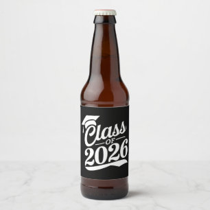 Etiqueta Para Botella De Cerveza Clase de 2026 Orgulloso Graduado Graduación