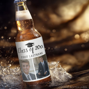 Etiqueta Para Botella De Cerveza Clase de año y denominación 2 Fotos Clásica