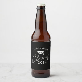 Etiqueta Para Botella De Cerveza Clase de Graduación Simple de 2024