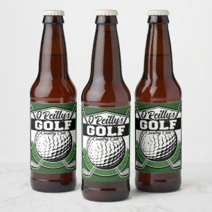 Etiqueta Para Botella De Cerveza Club Campestre Personalizado Golf Golf Player Pro