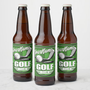 Etiqueta Para Botella De Cerveza Club de Golf NAME Pro Golfer Jugador Personalizado