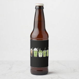 Etiqueta Para Botella De Cerveza Coffee Latte Green Cute Irish St Patrick's Day