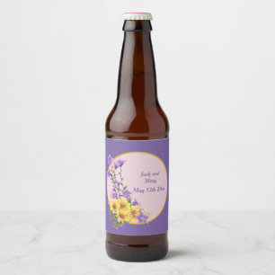 Etiqueta Para Botella De Cerveza Colección de jardines de primavera