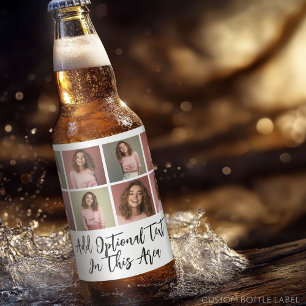 Etiqueta Para Botella De Cerveza Collage de cuadrícula de 8 fotos minimalista moder
