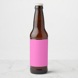 Etiqueta Para Botella De Cerveza Color sólido neón rosado | Clásica
