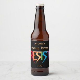 Etiqueta Para Botella De Cerveza Colores arcoiris resisten etiqueta de cerveza
