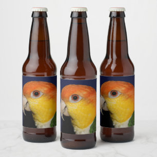 Etiqueta Para Botella De Cerveza Colorido loro caique