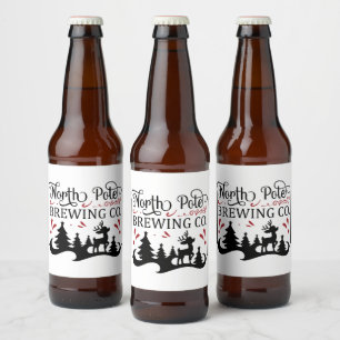 Etiqueta Para Botella De Cerveza Compañía Cervecera Polo Norte 