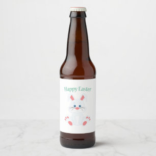 Etiqueta Para Botella De Cerveza Conejito de Semana Santa