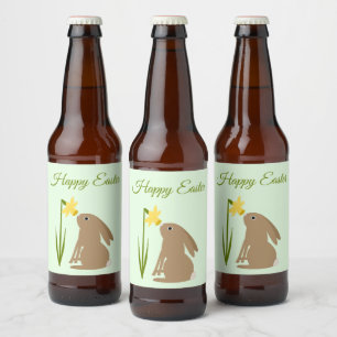 Etiqueta Para Botella De Cerveza Conejo conejo conejo de pascua y Personalizado de