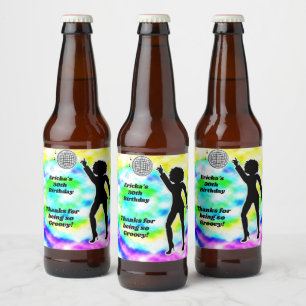 Etiqueta Para Botella De Cerveza Corbata de fiesta de disco Teñido de adulto Cumple