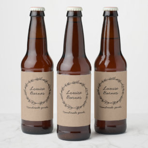 Etiqueta Para Botella De Cerveza corona rústica
