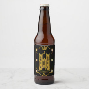 Etiqueta Para Botella De Cerveza Coronación Real Abadía de Westminster 