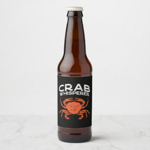Etiqueta Para Botella De Cerveza Crab Whisperer Vintage