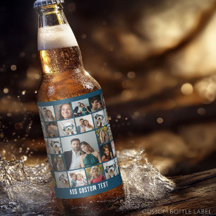 Etiqueta Para Botella De Cerveza Crea un collage de fotos divertido con 27 fotos