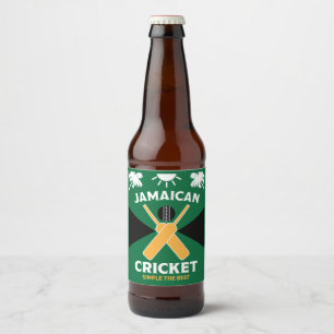 Etiqueta Para Botella De Cerveza Cricket de Jamaica