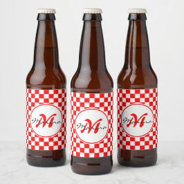 Etiqueta Para Botella De Cerveza Croacia | Hrvatska | Monograma de nombre