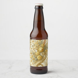 Etiqueta Para Botella De Cerveza Culpa del oro - Floral barroca