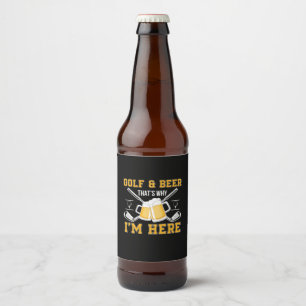 Etiqueta Para Botella De Cerveza Cumpleaños de Golf y Cerveza para Bebedor de Cerve