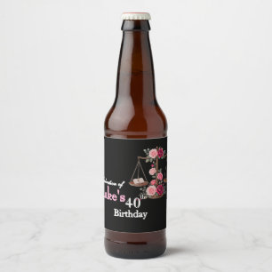 Etiqueta Para Botella De Cerveza Cumpleaños del abogado