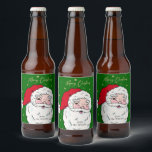 Etiqueta Para Botella De Cerveza Cute Santa Claus Merry Christmas Gift Tag Wine Lab<br><div class="desc">Cute Santa Claus Merry Christmas Gift Tag</div>