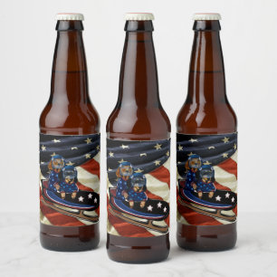 ETIQUETA PARA BOTELLA DE CERVEZA DACHSHUND