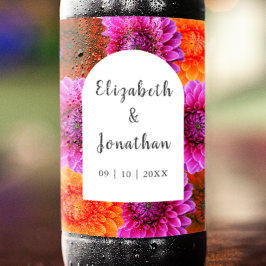 Etiqueta Para Botella De Cerveza Dahlia Autumn Boda Floral