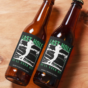 Etiqueta Para Botella De Cerveza Despedida de Soltero de Golf Divertida Última Juga