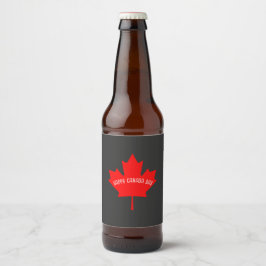 Etiqueta Para Botella De Cerveza Día de Canadá
