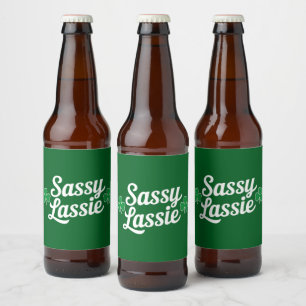 Etiqueta Para Botella De Cerveza Día de San Patricio Sassy Lassie Divertido Irlandé